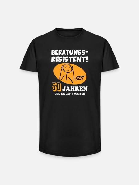 Comic Geburtstag 50 Jahre Happy Birthday - Long Fit Männer T-Shirt - Schwarz