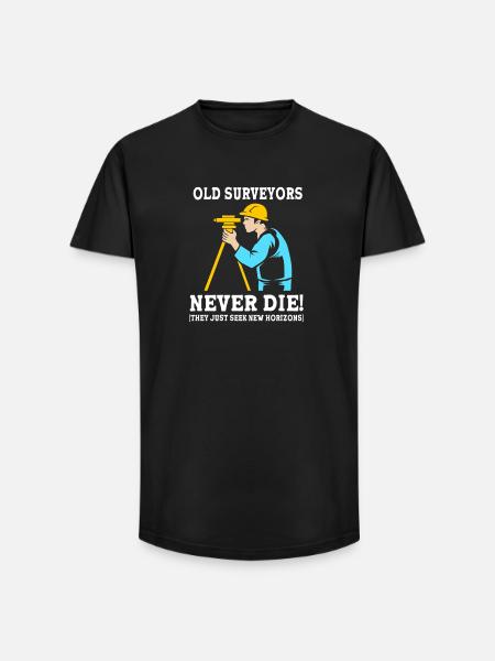 Surveyor - Long Fit Men's T-Shirt - black