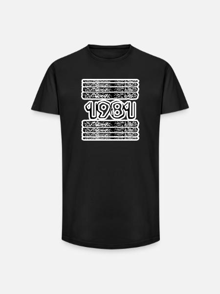 Year 1981 - Long Fit Men's T-Shirt - black