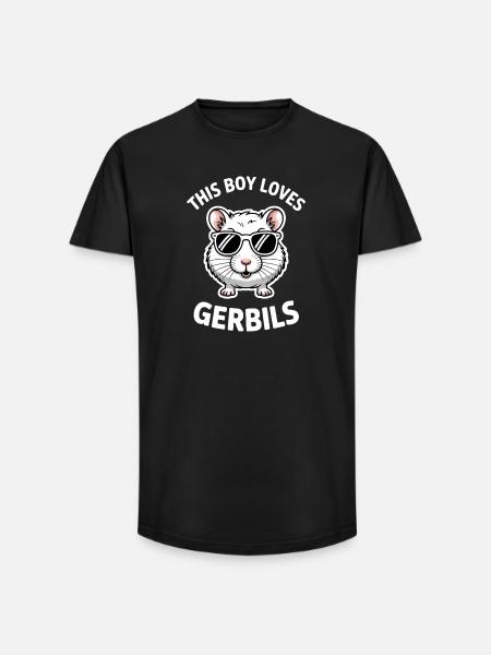 Mongolian racing rat sayings gerbil gift - Long Fit Men's T-Shirt - black