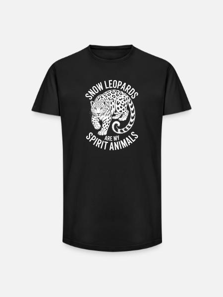 Schneeleopard Sprüche Süßes Schneeleopard Geschenk - Long Fit Männer T-Shirt - Schwarz