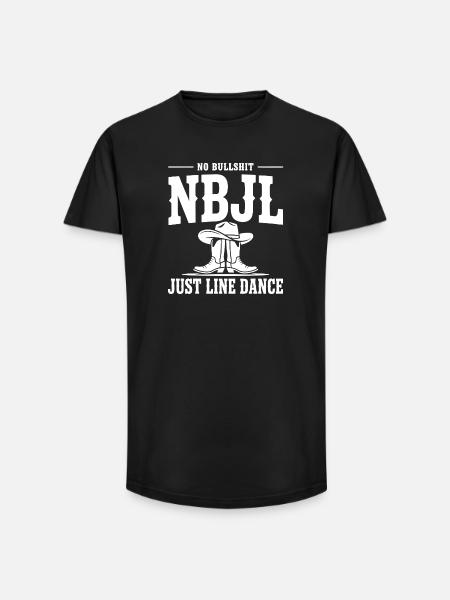 NBJL – No Bullshit Just Line Dance - Long Fit Men's T-Shirt - black