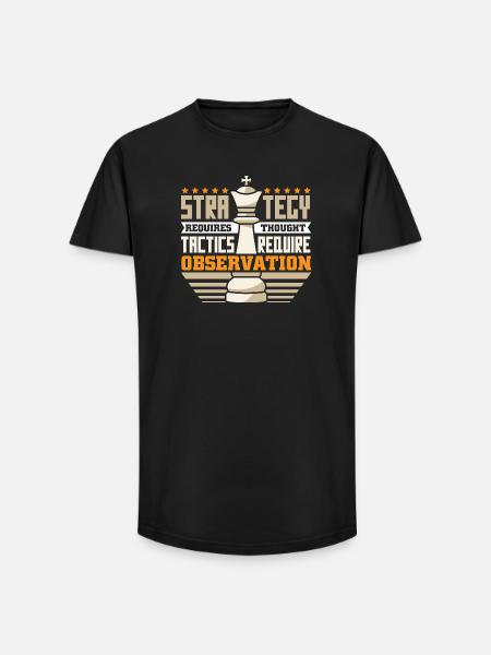 Chess Chess Player Chessboard - Long Fit Men's T-Shirt - black