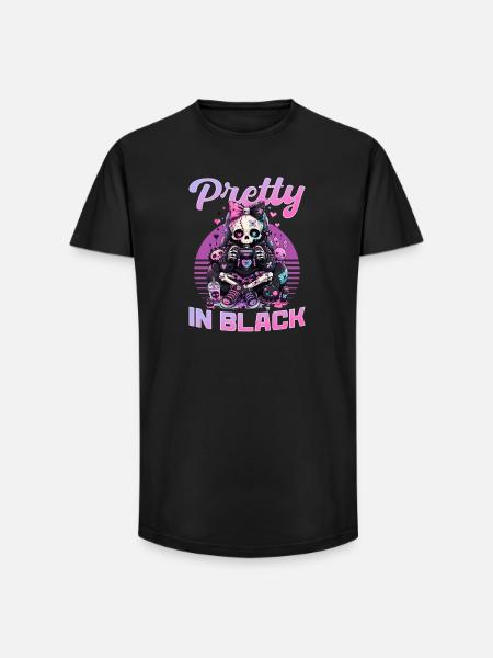 Pastel Goth Soft Goth Gaming Gamer - Long Fit Men's T-Shirt - black