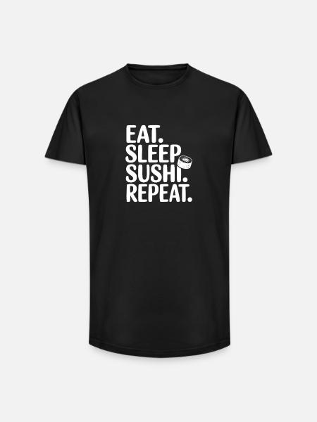 Eat. Sleep. Sushi. Repeat. - Long Fit Men's T-Shirt - black