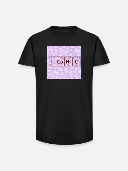 Periodic Table Icon Graphic Design - Long Fit Men's T-Shirt - black