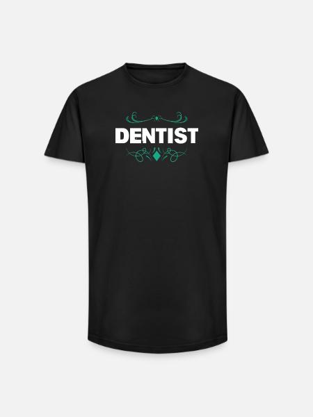 dentiste - T-shirt coupe longue homme - noir