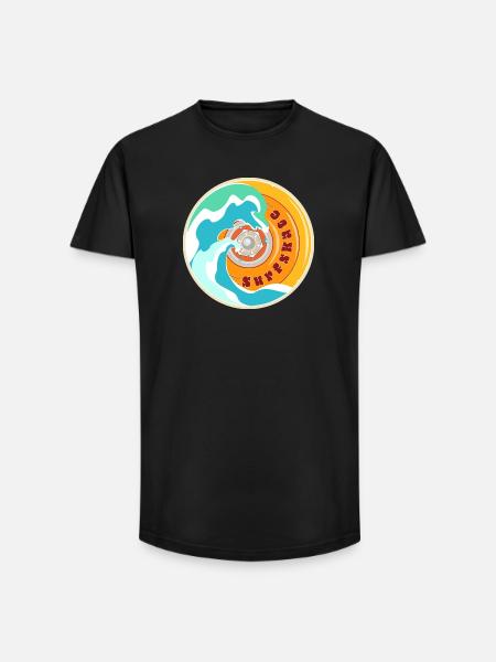 Surfskate Lover - T-shirt coupe longue homme - noir