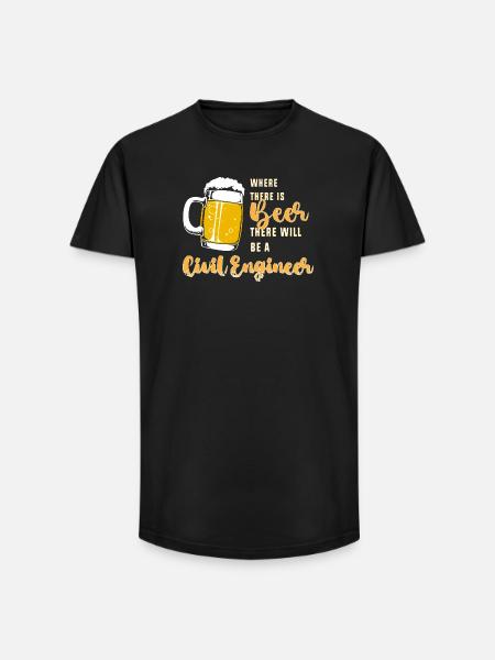 Bau Ingenieur Baustelle Bauarbeiter - Long Fit Männer T-Shirt - Schwarz