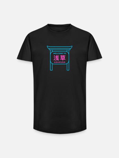 Welcome to Asakusa - T-shirt coupe longue homme - noir