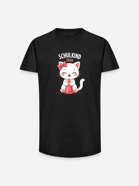 Schulkind 2026 Einschulung 2026 Schulanfang - Long Fit Männer T-Shirt - Schwarz