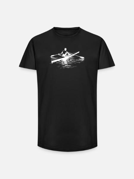 Rower Sketch - Long Fit Men's T-Shirt - black