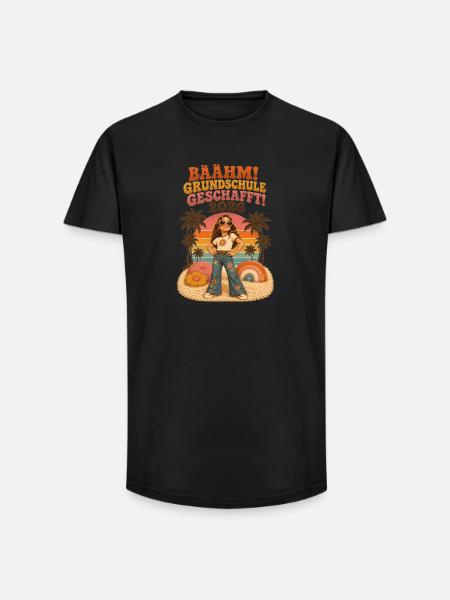 Retro Abschluss 2026 Grundschule - Long Fit Männer T-Shirt - Schwarz