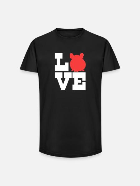 Chinchilla - Long Fit Männer T-Shirt - Schwarz
