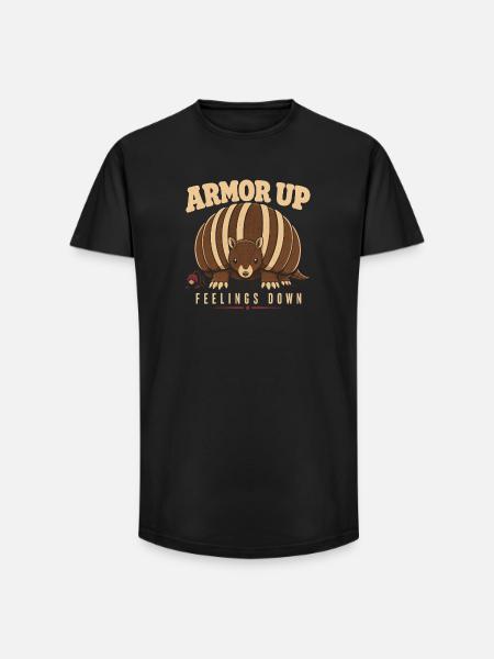 Armadillo Drôle Armadillo Texas - T-shirt coupe longue homme - noir