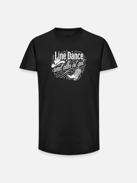 Line Dance Alles Ist Gut - Long Fit Männer T-Shirt - Schwarz