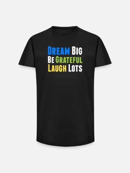 Positive Thinking Inspirational Motivational - Long Fit Men's T-Shirt - black