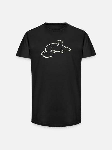 animal souris - T-shirt coupe longue homme - noir