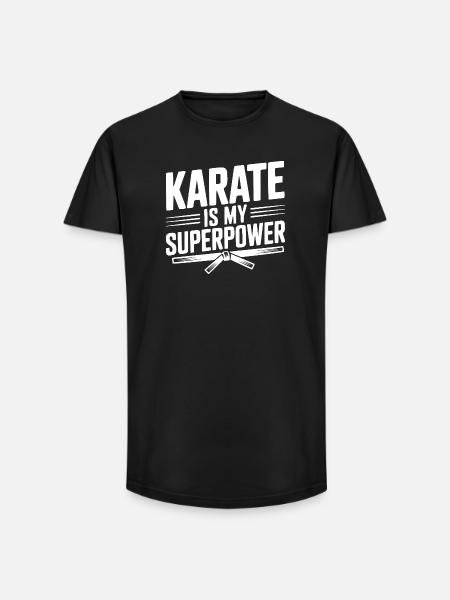 Karate Is My Superpower - Long Fit Men's T-Shirt - black