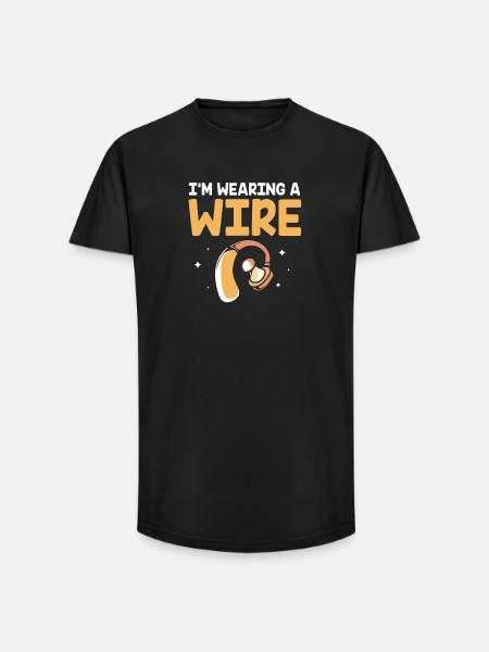 Deaf Deaf Deaf Sign Language - Long Fit Men's T-Shirt - black