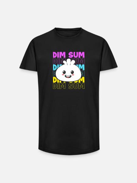 Dim Sum - Long Fit Männer T-Shirt - Schwarz