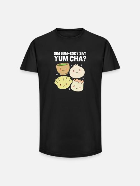 Dim Sum - Long Fit Männer T-Shirt - Schwarz