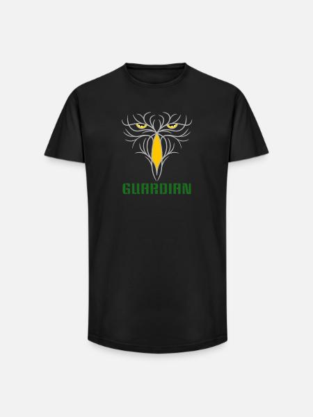 GUARDIAN - Taktisches Raubvogel-Design - Long Fit Männer T-Shirt - Schwarz
