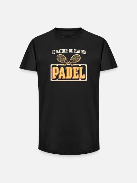 Padel Tennis Retro - Long Fit Men's T-Shirt - black