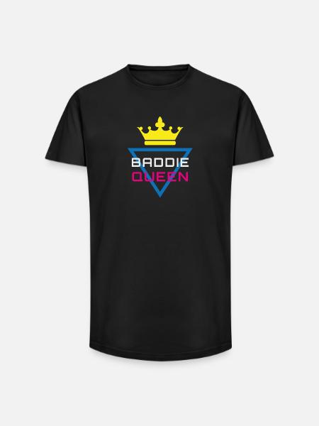 Baddie Queen Crown Y2K - Long Fit Men's T-Shirt - black