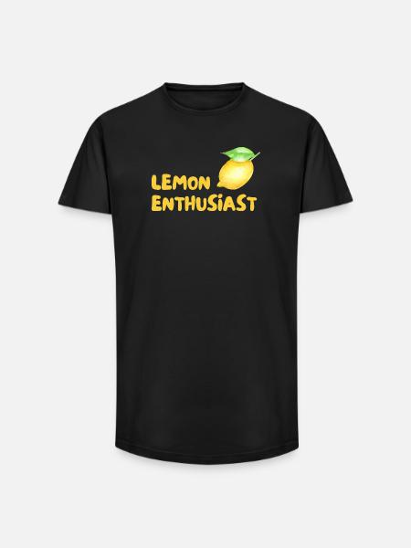 Citrus Lover Lemon Enthusiast - Long Fit Men's T-Shirt - black
