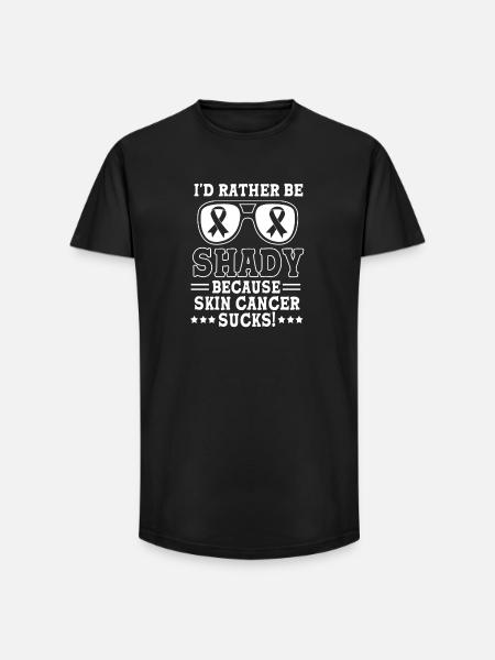 Hautkrebs Melanom - Long Fit Männer T-Shirt - Schwarz