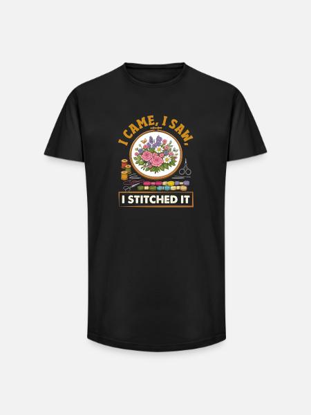 Lustiges Nadelspitzen-bastelhobby - Long Fit Männer T-Shirt - Schwarz