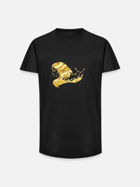 Sterzeichen_Jungdrau - Long Fit Men's T-Shirt - black