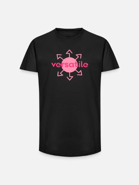 vielseitig - Long Fit Männer T-Shirt - Schwarz