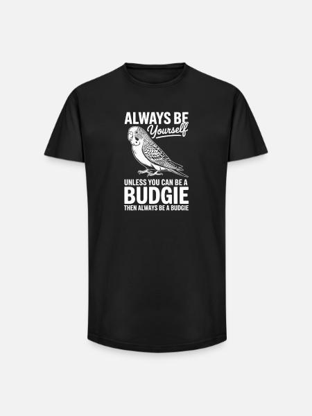 Budgie Sayings Joke Budgie Gift - Long Fit Men's T-Shirt - black