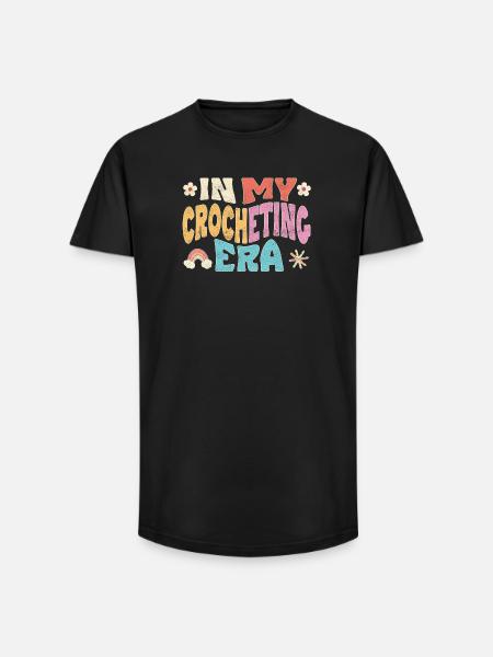 In my Crocheting Era - Long Fit Männer T-Shirt - Schwarz