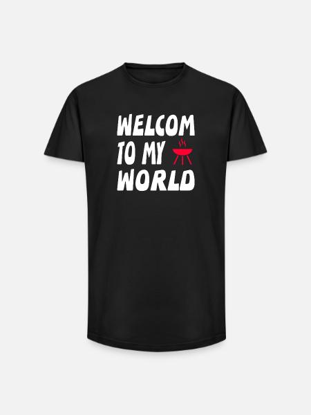 Grillen - Long Fit Männer T-Shirt - Schwarz