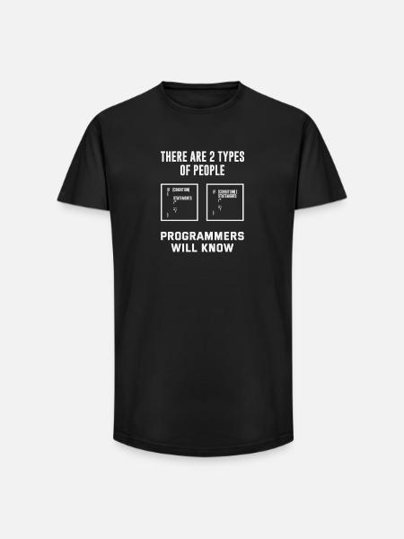Programmierer Zwei Arten Menschen - Long Fit Männer T-Shirt - Schwarz