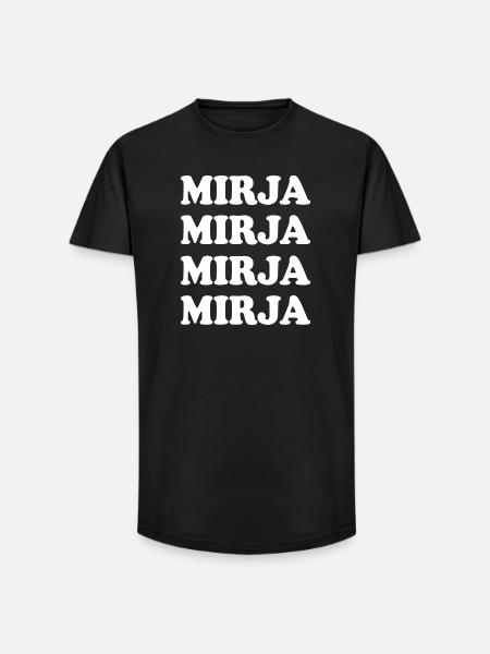 Mirja als Vorname - Long Fit Männer T-Shirt - Schwarz