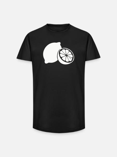 Citrus Silhouette Lemons - Long Fit Men's T-Shirt - black
