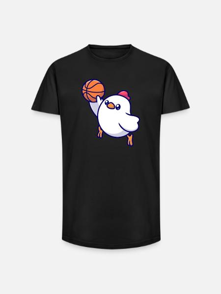 Basketball-Chick Pop Art - Long Fit Männer T-Shirt - Schwarz