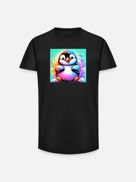 penguin - Long Fit Men's T-Shirt - black