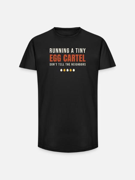 Running A Tiny Egg Cartel - Long Fit Men's T-Shirt - black
