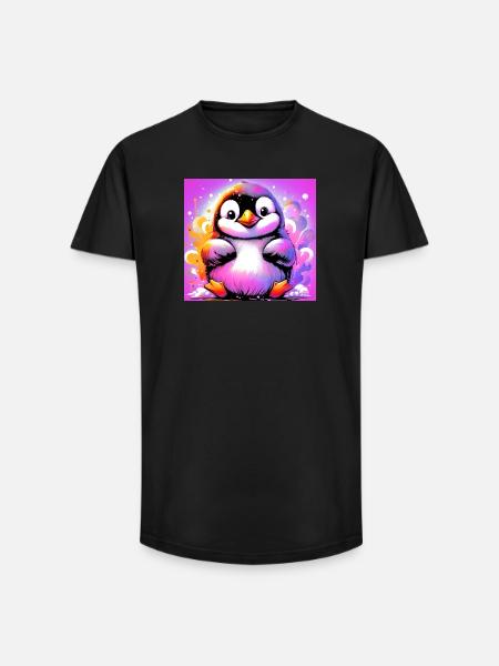 penguin - Long Fit Men's T-Shirt - black