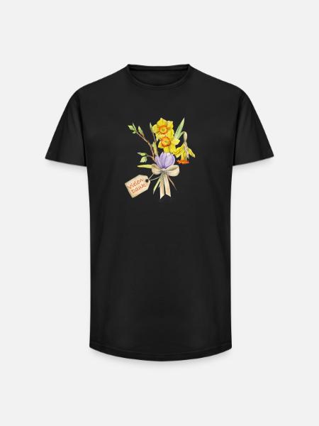 Merci Bouquet - T-shirt coupe longue homme - noir