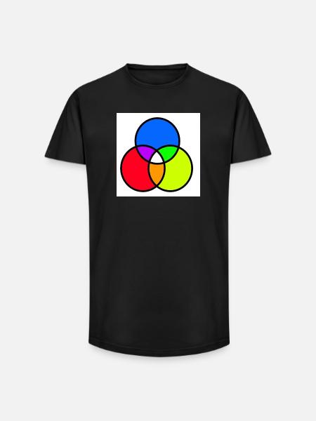 Venn diagram - Long Fit Men's T-Shirt - black
