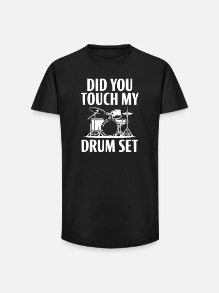 As-tu touché à ma batterie - T-shirt coupe longue homme - noir