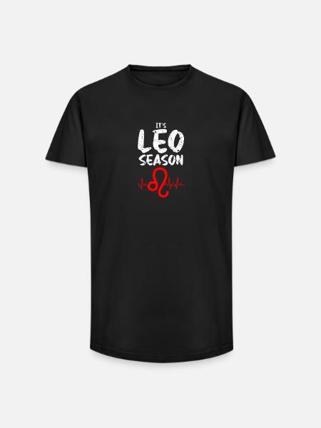 Sternzeichen Löwe - Long Fit Männer T-Shirt - Schwarz