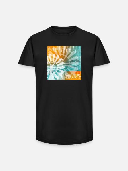 Balearic Islands Tie-Dye - Long Fit Men's T-Shirt - black