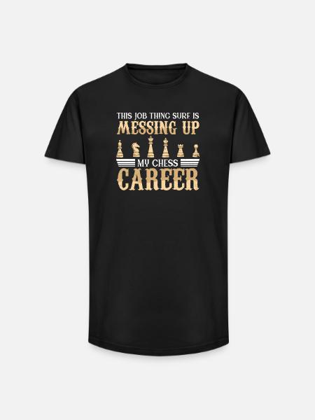 Chess Chess Player Chessboard - Long Fit Men's T-Shirt - black